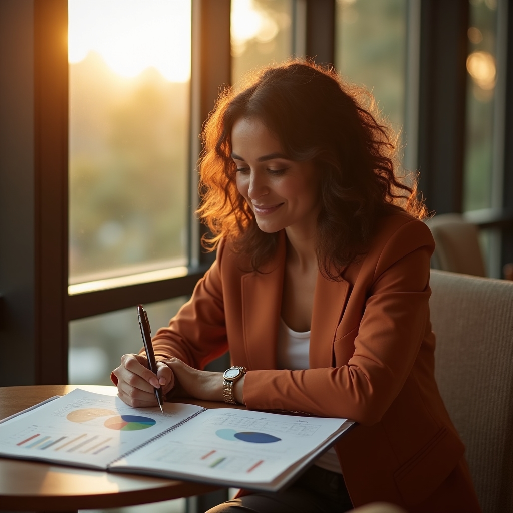 Entrepreneur learning business finance fundamentals in a workshop setting